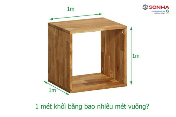 1 mét khối bằng bao nhiêu mét vuông?