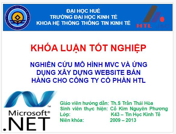 Báo cáo đồ án xây dựng website bán hàng cho Công ty Cổ phần HTL