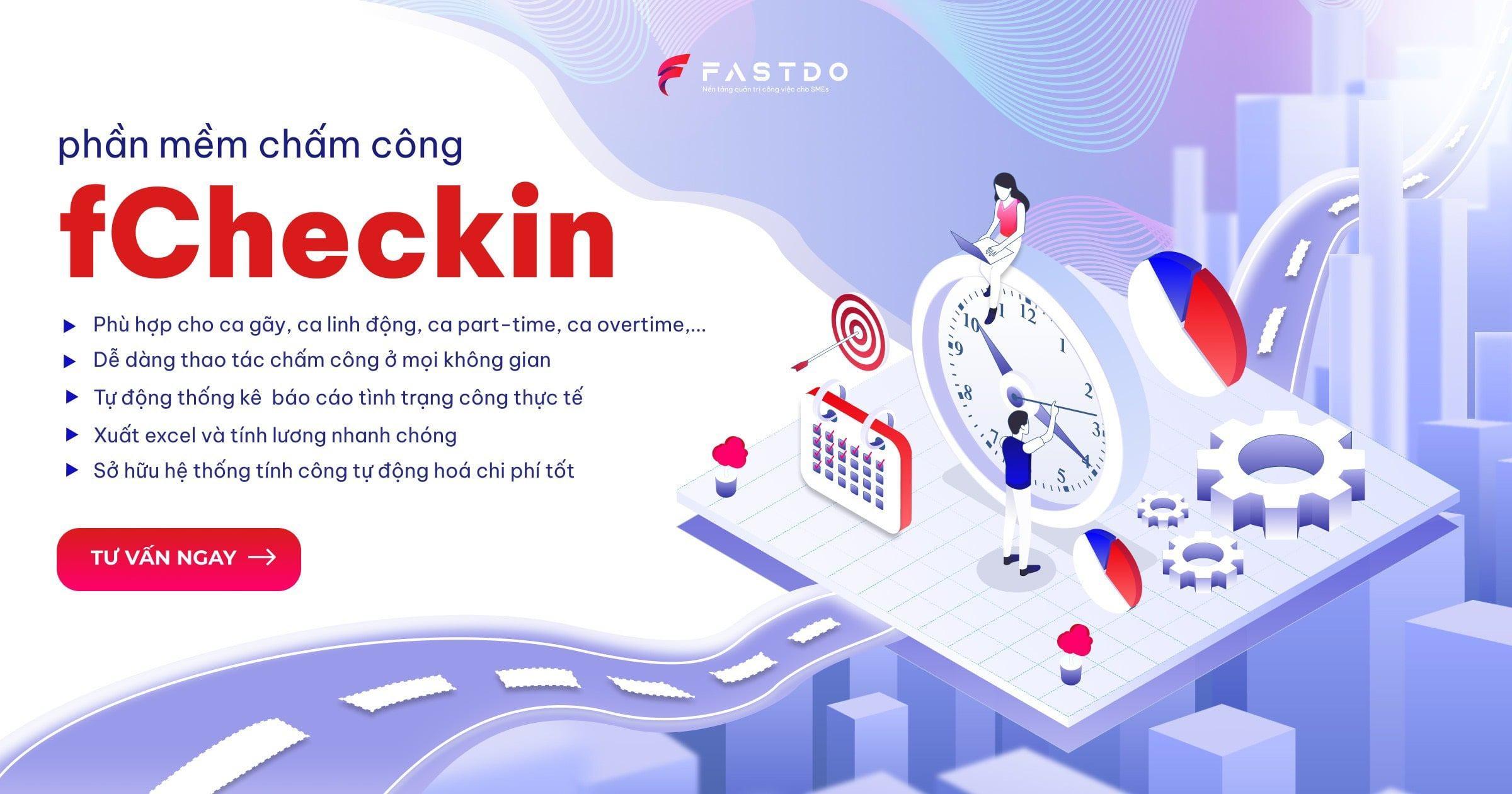 Phần mềm chấm công fCheckin của Fastdo