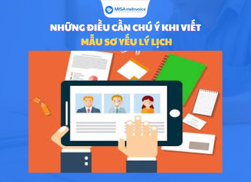 những điều cần chú ý khi viết sơ yếu lý lịch