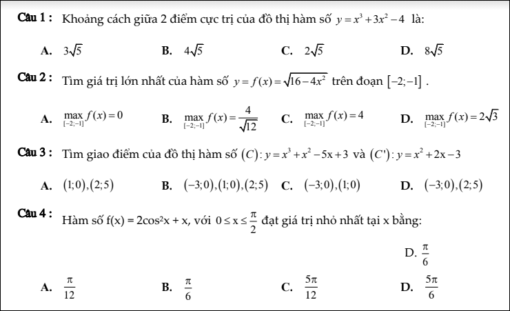 Tạo bảng trả lời trắc nghiệm