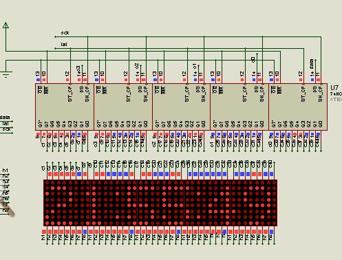 Đồng hồ matrix 8×40 hiệu ứng lật trang đơn giản