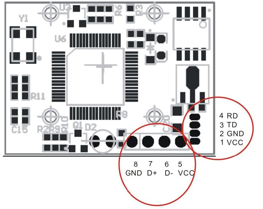 Sơ đồ cảm biến nhận dạng vân tay R305