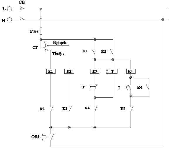 Mạch điều khiển dùng công tắc 3 vị trí