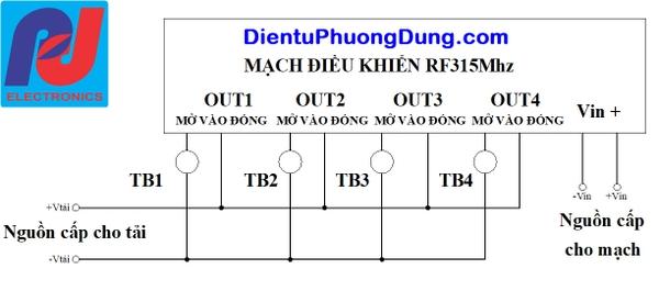 Mạch điều khiển RF 8 Kênh - Học lệnh