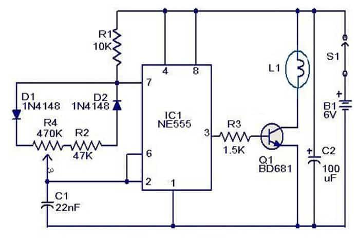 Mạch nhấp nháy đèn led