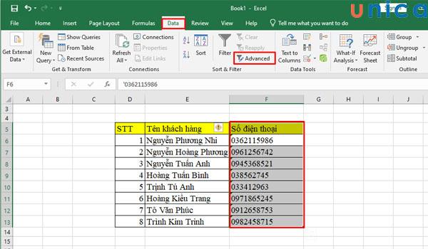 4 cách lọc số điện thoại trong Excel chi tiết, tiết kiệm thời gian