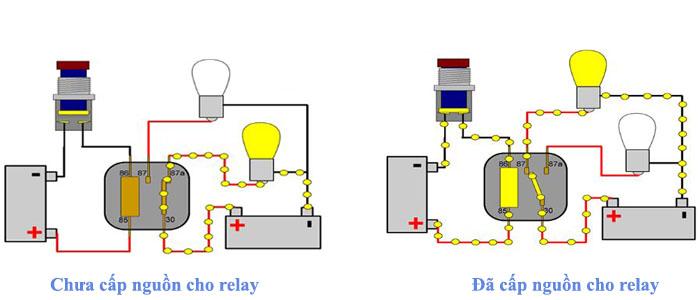 Cách mắc relay 5 chân chuẩn xác nhất theo sơ đồ hình vẽ