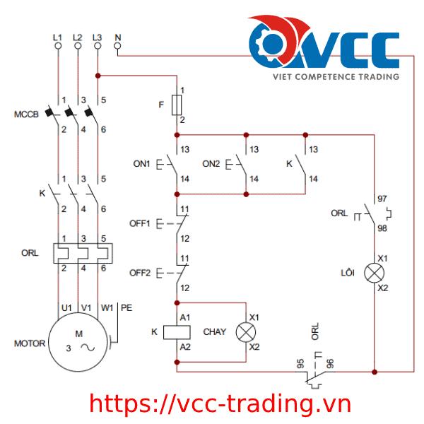 Sơ đồ mạch điều khiển động cơ ở 2 vị trí